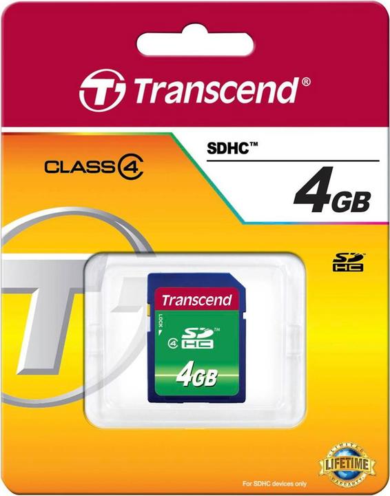 Actual product image Transcend SDHC standard card (4 GB, SDHC)