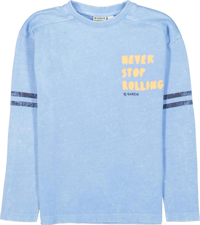 Garcia Blaues T Shirt Langarm
