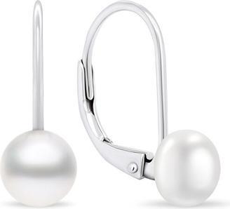 Actual product image Brilio Silver - Fine silver earrings with pearls EA409W/410/411 - Diameter: 0.6 cm