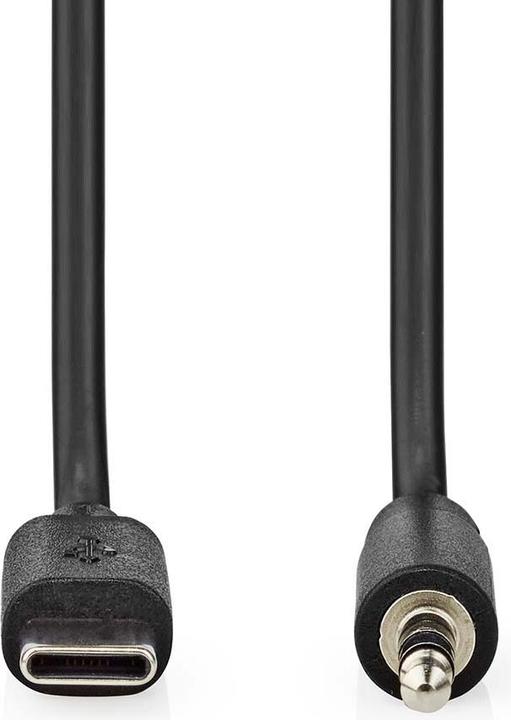 Image du produit Nedis Adaptateur USB-C™ | USB 2.0 | USB-C™ mâle | 3,5 mm mâle | 1,00 m | Rond | Nickelé | Noir (1 m, USB)