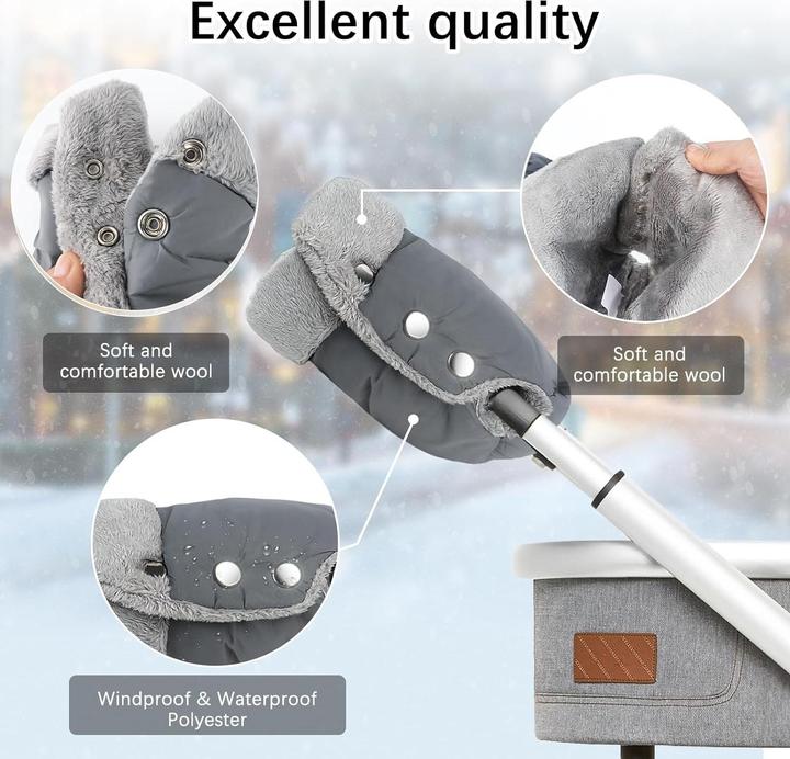 Produktbild ASMI Fleece Handschuhe für den Kinderwagen, Handwärmer