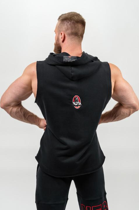 Actual product image Nebbia Sleeveless Hoodie Sweatshirt Iron Beast 710 - black (L)
