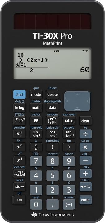 TI 30X Pro MathPrint (Solar cells, Batteries)