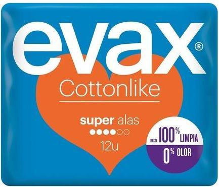 Actual product image Evax COTTONLIKE compresas super alas 12 uds (12 x)