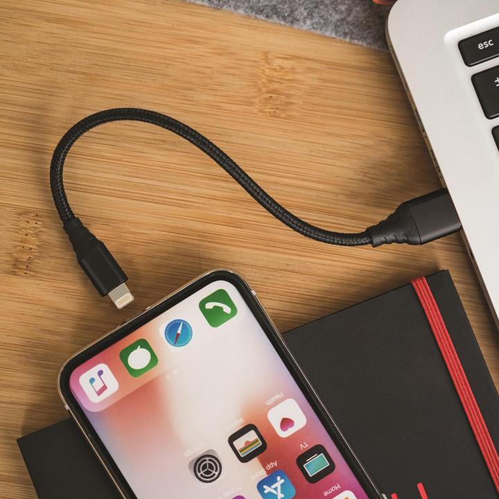 Produktbild Forever Core MFI Kabel USB - Lightning 0,2 m 2,4A schwarz (0.20 m, USB 3.2 Gen 1)