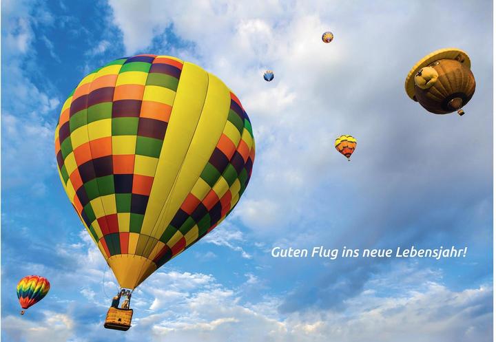 Image du produit Carte d'anniversaire - Montgolfière (1 pcs)