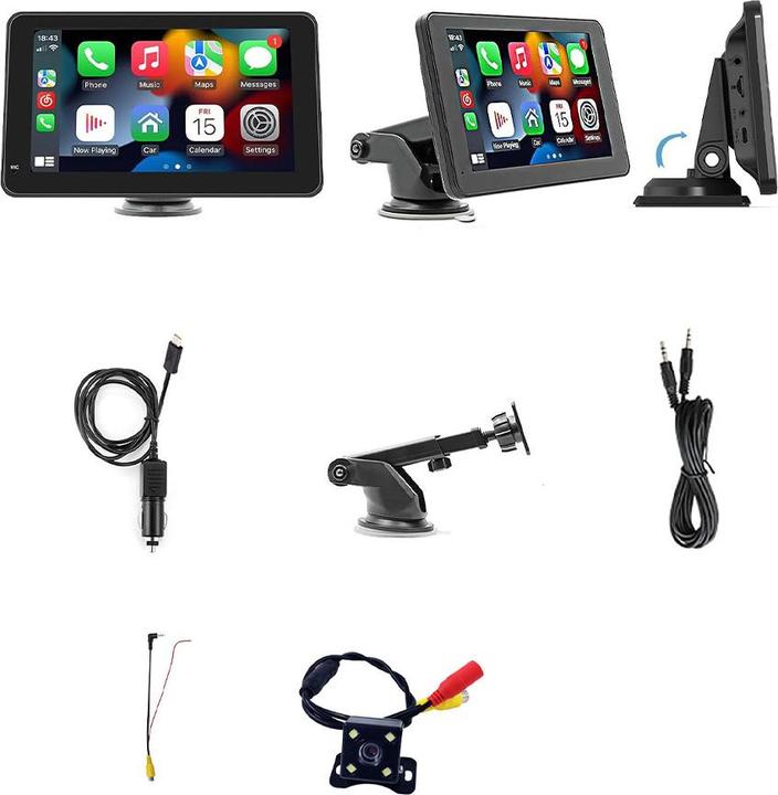 Actual product image Werkstein Digitales Autoradio FM Transmitter, MP5, Bluetooth, CarPlay, Android Auto (Android car, MirrorLink, Apple Carplay)