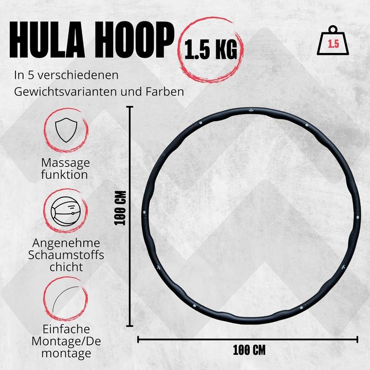 Actual product image Matchu Sports Hula Hoop Reifen mit Stecksystem (100 cm, 1500 g)
