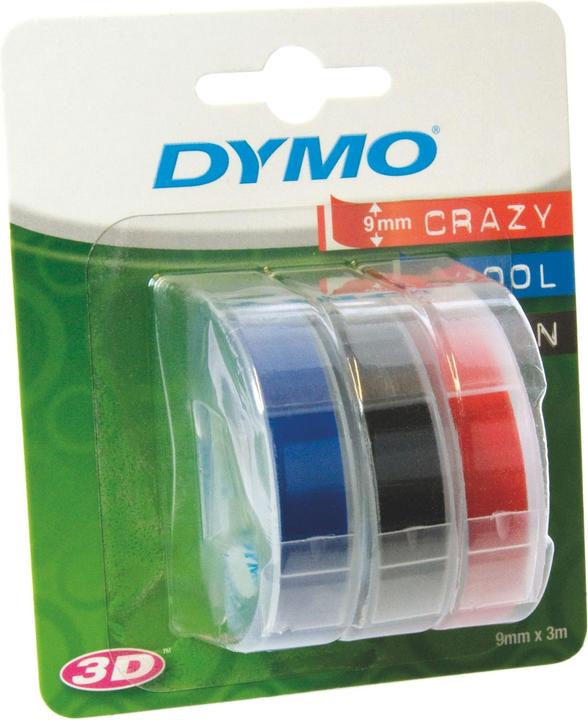 Actual product image Dymo Embossing tape 3D (0.90 cm, Red, Blue, Black)