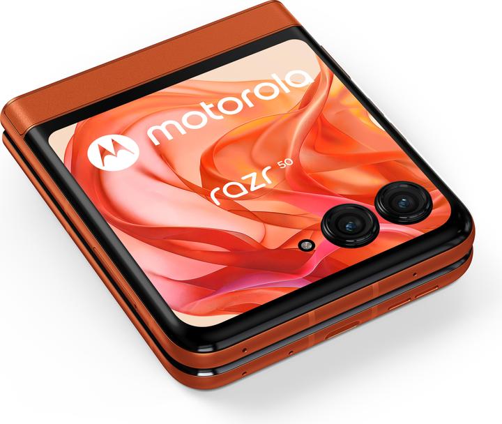 Produktbild Motorola Razr 50 (256 GB, Spritzige Orange, 3.60", SIM + eSIM, 50 Mpx, 5G)