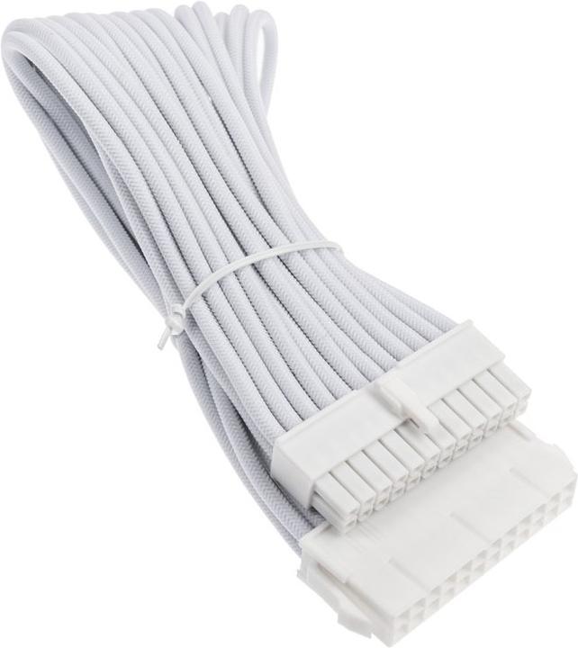 Produktbild Silverstone SST-PP07E-MBW-V2 - superflexible Netzteil-Verlängerungskabel, 1 x 24pin ATX, Weiss
