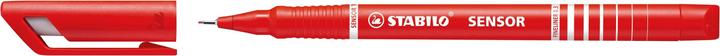 Image du produit STABILO SENSOR F Finliner avec taille-crayon à ressort (Rouge, 10 x)