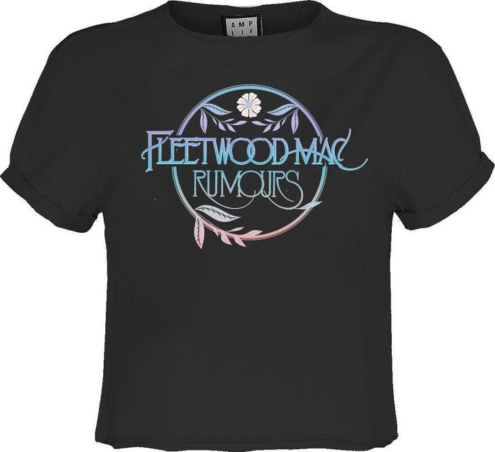 Amplified Rumours Floral Logo Kurzes Top