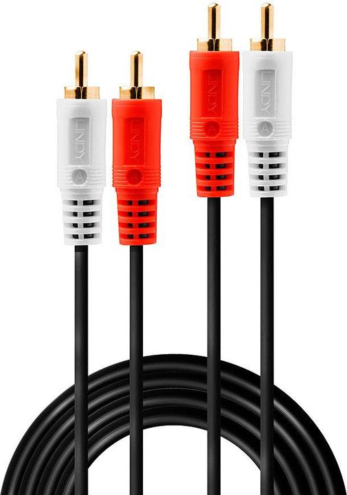 Immagine prodotto Lindy Cavo audio stereo stereo 2x RCA maschio a 2x RCA maschio, 10m, placcato oro (10 m, Cinch)
