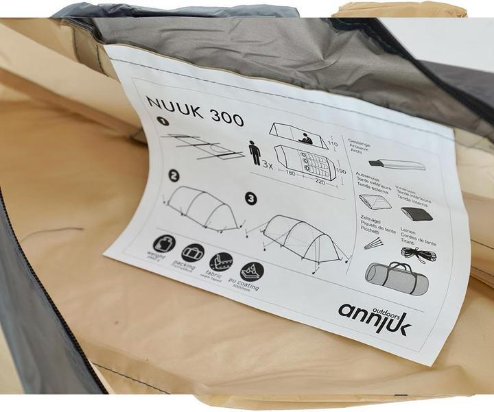 Image du produit Annjuk Nuuk 300 (Tente tunnel, 3.25 kg, 3 personnes)