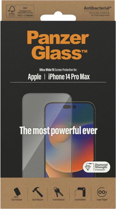 Actual product image PanzerGlass Ultra-Wide Fit (1 Piece, Apple iPhone 14 Pro Max)