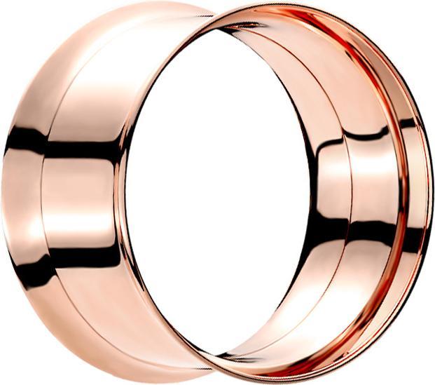 Star Piercing Flared Tunnel rosegold mit Schraubewinde (Chirurgenstahl 316L)