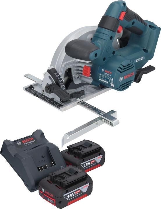Produktbild Bosch Professional Bosch GKS 18V-57-2 Professional Akku Handkreissäge 18 V 165 mm Brushless + 2x Akku 4,0 Ah +
