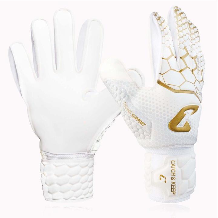 Catch & Keep Fussballhandschuhe Kralle Junior Pro 3.0 Gr. 6 Golden Torwart Keeper Goalie Handschuhe (6)