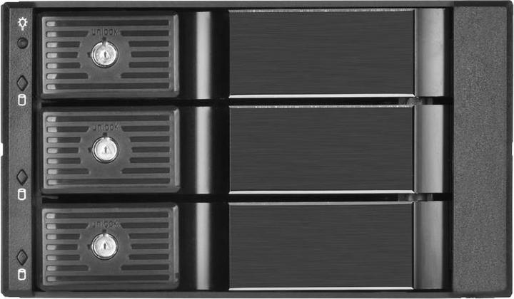 Image du produit Silverstone SST-FS303-12G - Carte-mère de rack mobile sans tiroir à chaud 3 baies en aluminium avec ventilateur (3.5")