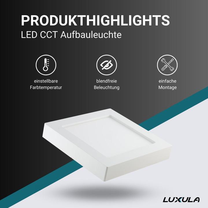 Actual product image Luxula LED CCT surface-mounted light (1190 lm)
