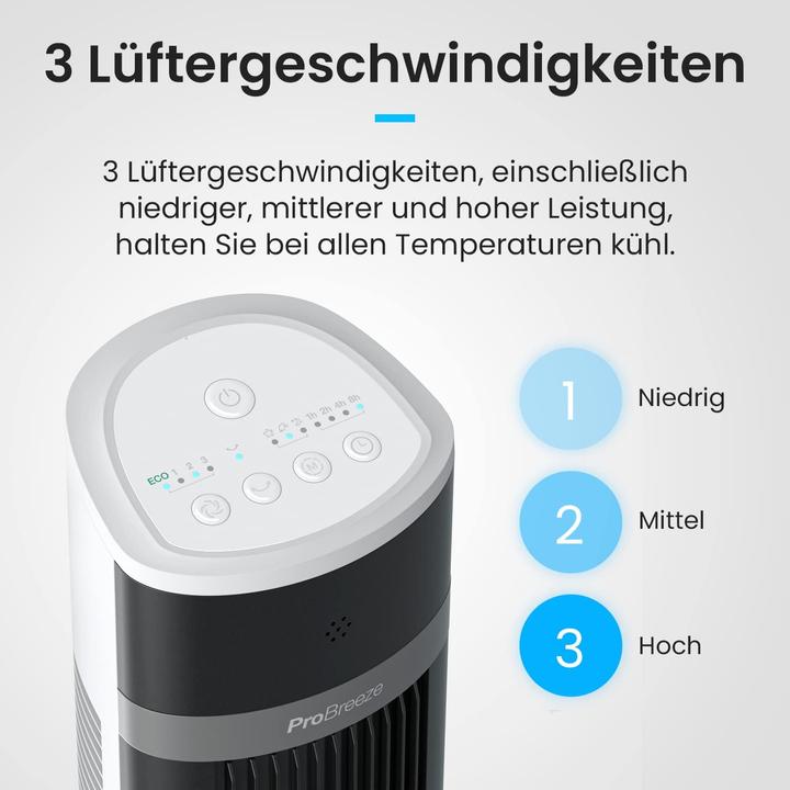 Produktbild Breeze Oszillierender Turmventilator (48 dB)