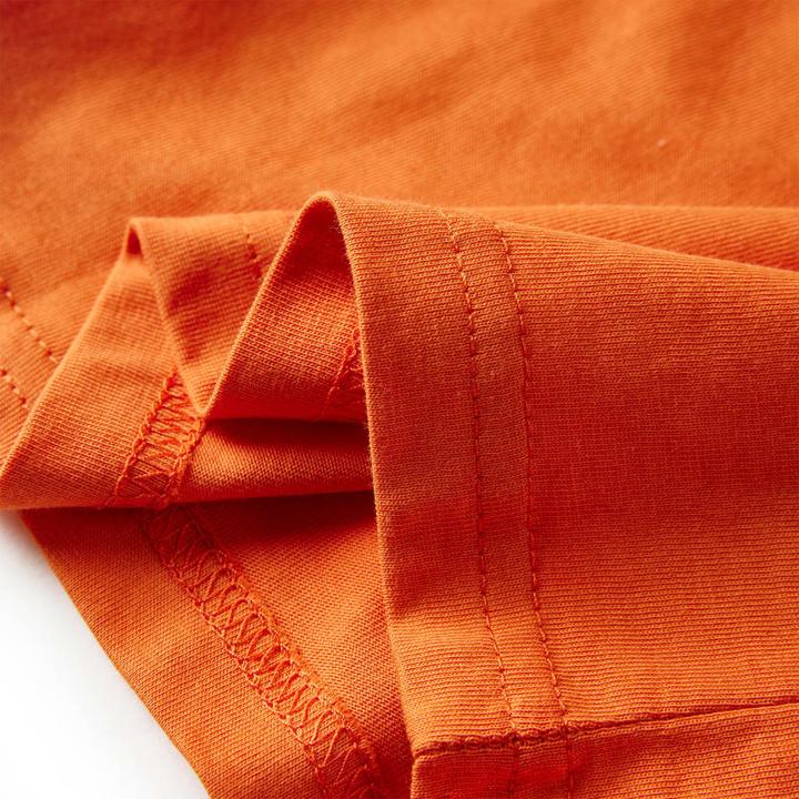 Immagine prodotto VidaXL Camicia da bambino a maniche lunghe arancione scuro 128,Materiale: 100 (128)
