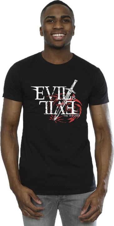 Immagine prodotto Netflix The Witcher Evil Is Evil Maglietta Uomo (4XL)