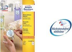 Produktbild Avery Runde Etiketten, ablösbar