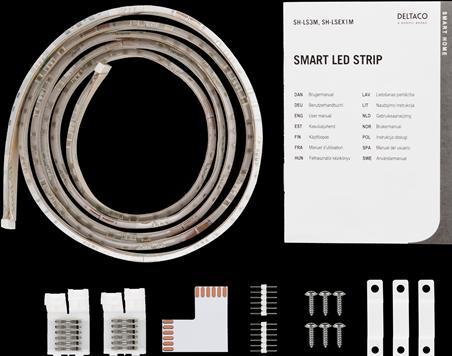 Produktbild Deltaco SMART HOME LED strip extension, 1m, RGB, 2700K-6500K, 6 contacts, suitable for SH-LS3M, whit (Mehrfarbig, 300 cm, Indoor, Outdoor)