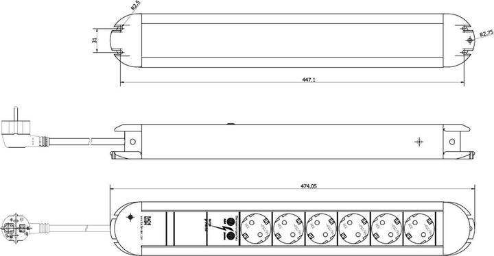 Image du produit Bachmann Rallonge PRIMO (6 x, CEE 7/3, 1.75 m)