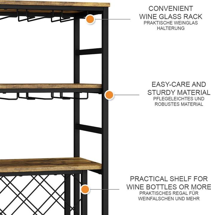 Produktbild Vichy Weinregal Vela, Eiche rustikal, 50 x 100 cm mit Glashalter (8 Fl.)
