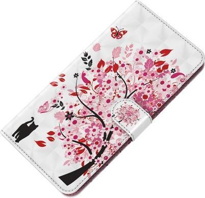 Produktbild Cover-Discount Huawei P smart 2021 - Etui Glitzer Effekt Baum rosa (Huawei P Smart (2021))