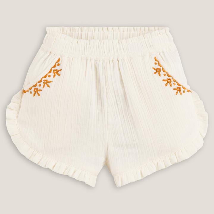 Image du produit La Redoute Collections Short à volants brodé et doublé de mousseline (94)