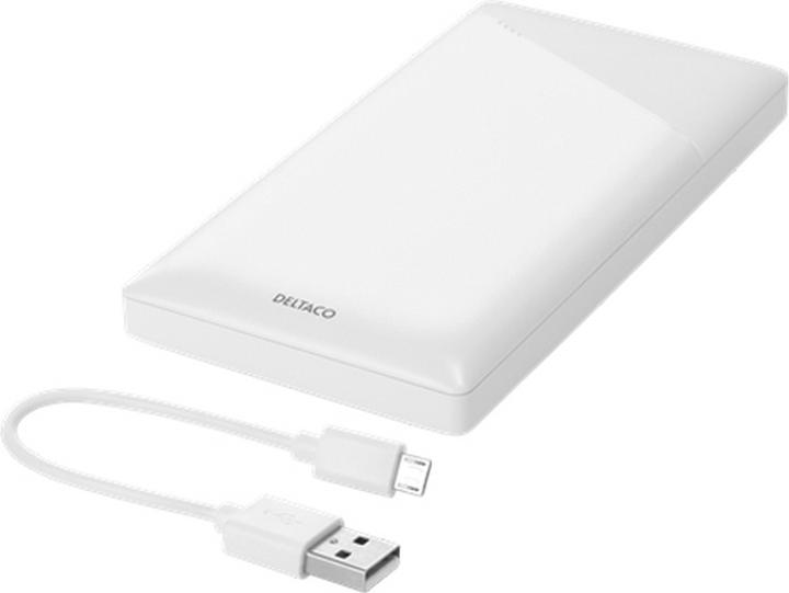 Productafbeelding Deltaco Externe batterij 10000 mAh, 2.1 A (10000 mAh, 10.50 W, 37 Wh)