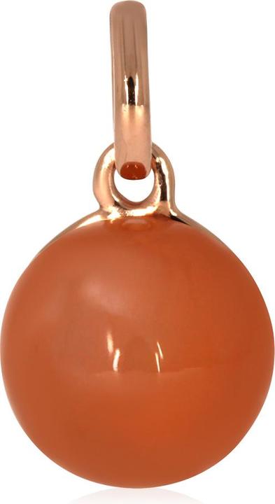 Xen Anhänger mit 10 mm Peach Mondstein ca. 4,50 ct. rosèvergoldet (925 Sterling Silber)