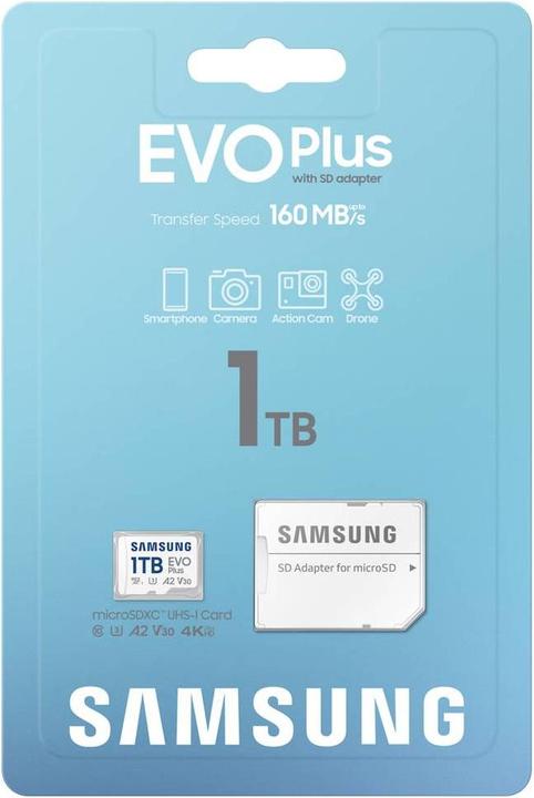 Image du produit Samsung EVO Plus (1000 Go, microSDXC, U3, UHS-I)