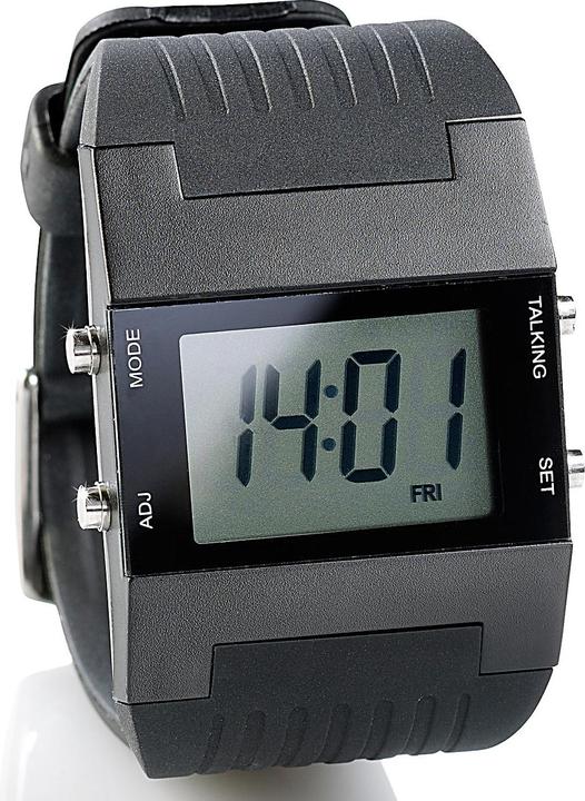 Produktbild St. Leonhard Sprechende Herren-Armbanduhr mit Weckfunktion (Digitaluhr)