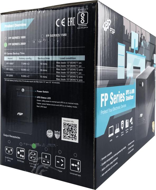 Produktbild Fortron FP 1500 (1500 VA, 900 W, Line-Interaktiv USV)
