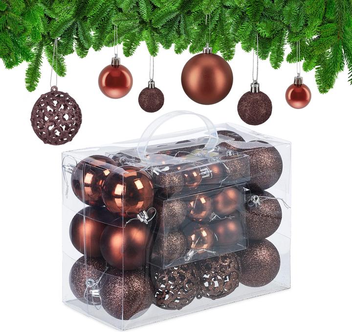 Actual product image Relaxdays Lot-50 boules-Noel (50 -part)