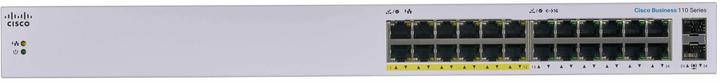 Actual product image Cisco PoE Switch CBS110-24PP-EU 24 Port (24 Ports)