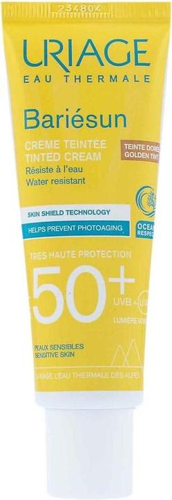 Actual product image Uriage Tónovaná plešová krém na opalováná SPF 50+ Bariesun Golden Tint (Tinted Cream) 50 ml (Suntan cream, SPF 50+, 50 ml, 500 g)