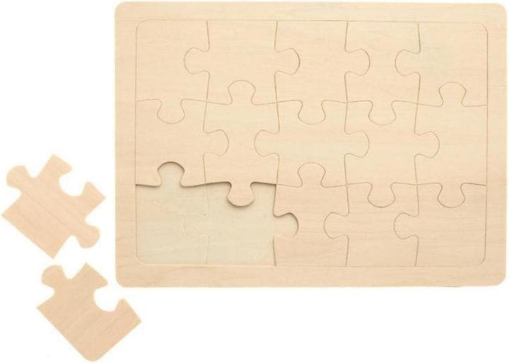 Produktbild Glorex Holzpuzzle zum Bemalen (15 Teile)