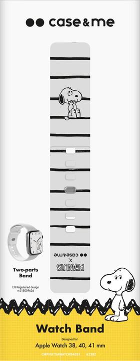Actual product image Caseme Strap for Peanuts-themed Apple Watch 38/40/41mm (38 mm, 40 mm, 41 mm, Silicone)