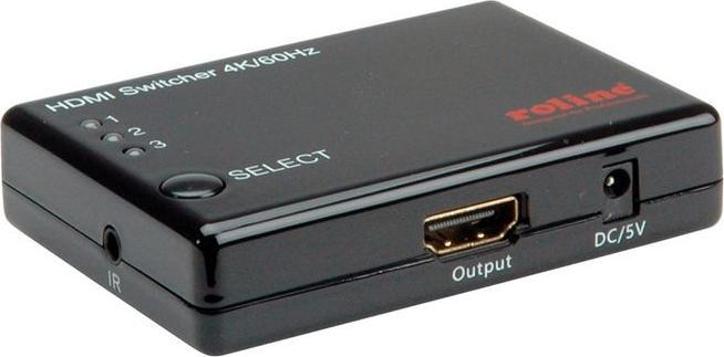 Image du produit Roline Commutateur HDMI 4K, 3 voies