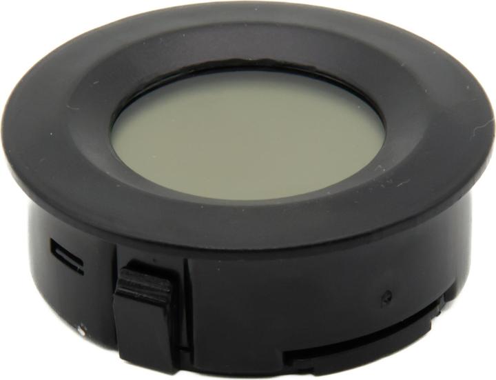 Purecrea Thermomètre numérique Hygromètre Noir Rond (Accessoire)