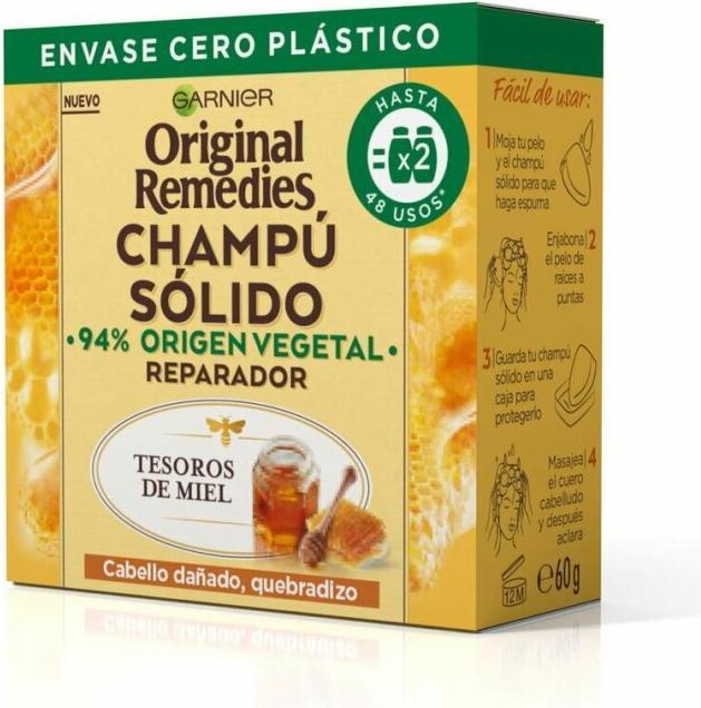 Immagine prodotto Garnier Original Remedies Shampoo solido capelli danneggiati e fragili 60g (Shampoo solido)