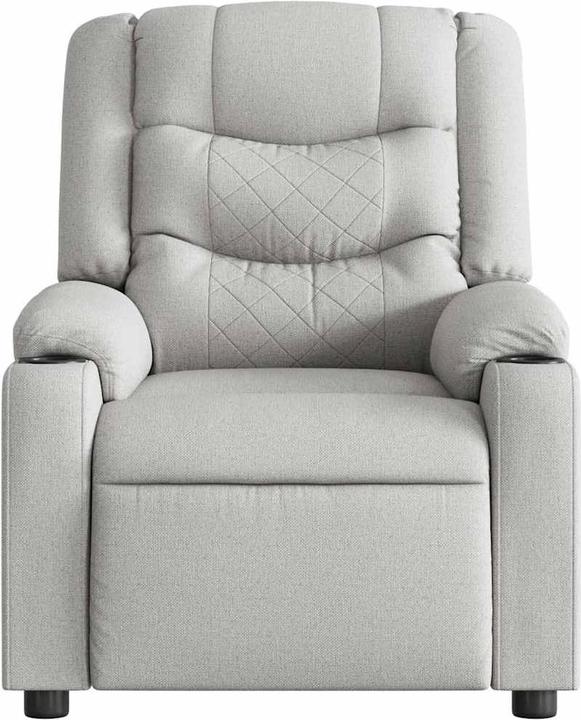 Actual product image VidaXL Massage chair cloud grey fabric