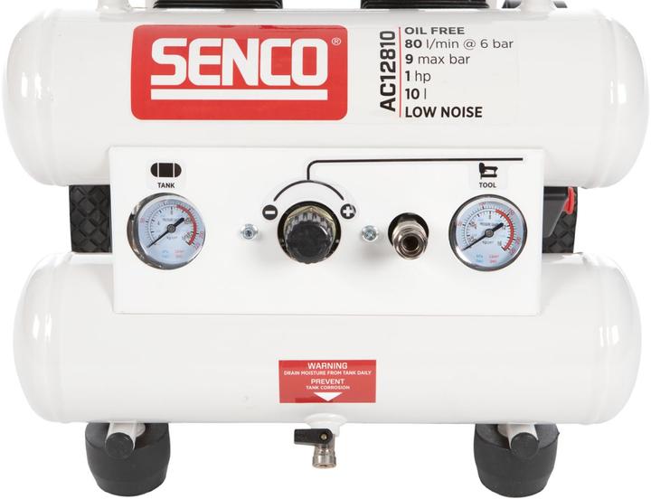 Produktbild Senco AC12810 Compressor - Geluidsarm - 750W - 9 bar - 10L - 80L/m (AFN0026) (9 Bar, 10 l)