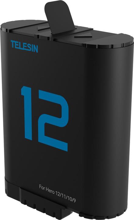 Actual product image Telesin battery(double arc) for GoPro Hero12/11/ 10/9 (GoPro Hero 12, GoPro Hero 9, GoPro Hero 10, GoPro Hero 11)